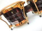 Bongo  Takto FT 101 de Madera  Eucalipto Negro Brillante Aros  Dorados 7 - 81/2  ( N. 26 ) 