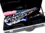 Saxo alto Fontai FT - 6430 BLN  - Afinado en MI bemol  Azul Con Estuche Ultraliviano Duro y Plumero de Limpieza