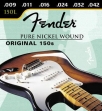 Juego De 6 Cuerdas Fender 150L Nickel Para Guitarra Eléctrica  USA  009 - 011 - 016 - 024 - 032 - 042