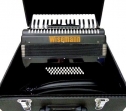 Acordeón Wisemann 48 Bajos 5 Registro  con Estuche y Correas - Color Rojo y Negro ( PRODUCTO AGOTADO )