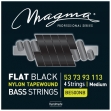 Juego De 4 Cuerdas Para Bajo Acustico Magma FLAT BLACK Nylon Tapewound BE 500 NB