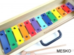 Metalófono 13 Notas. Diatónico,de Color, Placas Grandes de Aluminio Duro, Producto Chileno