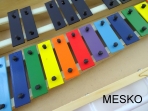 Metalófono 25 Notas Cromático, de Color, Placas Grandes de Aluminio, Producto Chileno