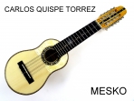 Carlos Quispe Torrez, Charango Linea Profesional, Tapa Pino Abeto Caja Naranjillo, Puente y Diapasón de Ebano    (PRODUCTO AGOTADO)