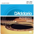 Juego de 6 Cuerdas Metálicas D'Addario EZ 910 Bronze  011 - 052