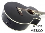 Washburn  EA - 12B Negra Guitarra Cuerdas Metalicas Electroácustica Equalizador Con Afinador 