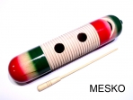 Güiro Torpedo de Madera  Pintada de Color 38 Centímetros Aprox.