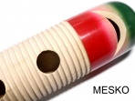 Güiro Torpedo de Madera  Pintada de Color 38 Centímetros Aprox.