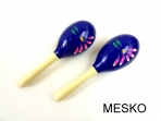 Par de Maracas Medianas de Madera Azul