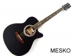 Mercury GuitarraMPEA 1 NE, Cuerdas Nylon Negra Cuerdas Metálicas Electroácustica, Caja Baja (PRODUCTO AGOTADO)