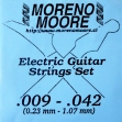 Juego Cuerdas Acero Moreno Moore Para Guitarra Eléctrica  09  -  042