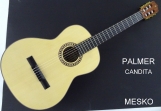 Palmer Candita, Guitarra Clasica,  Cuerdas Nylon Cubierta Pino Abeto Solido Caja Sapelly Incluye Funda Super Acolchada con Equalizador Activo  4  Joyo JE 303 con Afinador