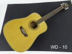  Washburn WD - 10 Folk Guitarra Cubierta Pino Abeto Solido Caja de Caoba Puente y Diapason de Palisandro **