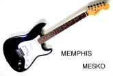 Memphis FTAST - 32, Guitarra Eléctrica  2 Capsulas  mas 1 Doble - Color Negro y Sanburst   ( 6 )