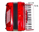 Acordeón G. C. R 72 Bajos 5 Rejistros con Estuche y Correas - R 