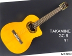Takamine GC - 6 NT, Guitarra Clásica  20 Espacios, Cuerdas Nylon, con Equalizador  Takamine TP-4 T 