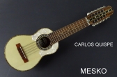 Carlos Quispe T. Charango Linea Profesional, Tallado Motivo Quirquincho  Incluye Funda   (PRODUCTO AGOTADO) 