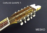 Carlos Quispe T. Charango Especial, Tapa Pino Abeto, Caja de Naranjillo, Puente y Diapason de Jacarandá, Incluye Funda  # 13   (AGOTADO)