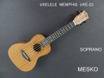Memphfis  UKE - 23 Ukelele Soprano  tapa de Sapelly Caja de Sapelly Brazo de Cedro  # 14