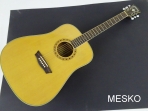  Washburn WD - 10 Folk Guitarra Electroacustica con Equalizador 7545 - 4 Bandas Cubierta Pino Abeto Solido Caja de Caoba Puente y Diapason de Palisandro **