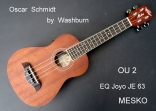 Oscar Schmidt by Wasburn OU 2 Ukelele  Soprano Con Equalizador  Joyo JE-63  # 28