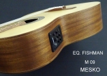 Mesko, Guitarra M-09 Concierto Cuerdas Nylon, Construida con Maderas Laminadas,Tapa Pino Abeto, Caja de  Sapelly, Puente y Diapasón de Nogal o Caoba, Electroacústica con Equalizador Fishman de 6  Bandas Mas Afinador