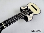 El Chasqui, Charango Linea Profesional  Tapa Pino Abeto, Caja Nogal, Puente y Diapason de Ebano, Electroacústico con Equalizador Activo de Alta Calidad Incluye Afinador # 107
