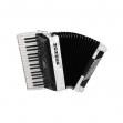 Acordeón Hohner  72  Bajos  5 Registros  Solo Nacarado Blanco