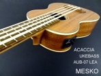 Ubass Acaccia AUB-07 lea Electroacústico de Alta calidad, Incluye Funda Super Acolchada