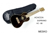 Acaccia Soprano  HC - 6B Ukelele de Alta calidad Incluye Funda  # 6