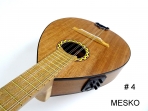 Mandolina Mesko 8 Cuerdas Tapa de Sapelly con Roseta de Madera Aleman, Caja de Sapelly Electroacustica con Equalizador Joyo JE 303 de 4 bandas con afinador, Manufacturada con Maderas Laminadas # 4