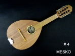 Mandolina Mesko 8 Cuerdas Tapa de Sapelly con Roseta de Madera Aleman, Caja de Sapelly Electroacustica con Equalizador Joyo JE 303 de 4 bandas con afinador, Manufacturada con Maderas Laminadas # 4
