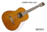 Admira Malaga Guitarra Española Clásica con Cuerdas Nylon, Electroacústica con Ecualizador Fishman de 3 bandas con Afinador  # 42
