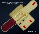 Flauta Dulce Meinel 321 Contra  Alto Digitacion Barroca, Madera Natural  de Arce  (Maple)  Incluye Cepiillo y Funda  Producto Aleman