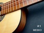 Requinto Mesko, Cubierta Pino Abeto, Cuerpo de Sapelly, Puente de Caoba, Diapasón de Palo Roza , Clavijero Plateado Holandés de Alta Precisión, Construido con Maderas  Laminadas  # 1