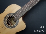 Requinto Mesko, Cubierta Pino Abeto, Cuerpo de Sapelly, Puente de Caoba, Diapasón de Nogal, Clavijero Plateado Holandés de Alta Precisión, Construido con Maderas Laminadas # 3