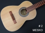 Requinto Mesko, Cubierta Pino Abeto, Cuerpo de Sapelly, Puente de Caoba, Diapasón de Palo Roza , Clavijero Plateado Holandés de Alta Precisión, Construido con Maderas Laminadas # 2