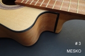 Tres Cubano Mesko fabricado con maderas laminadas, cubierta de pino abeto, caja de sapelly y brazo de cedro, Clavijero de Alto Nivel y Presición # 3