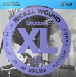 Juego Cuerdas D'addario EXL - 115 de Niquel para Guitarra Eléctrica 11 - 14 - 18 - 28 - 38 - 49