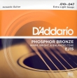 Juego de 6 Cuerdas Metálicas D'addario EJ - 15 Phosphor Bronze 010 - 047